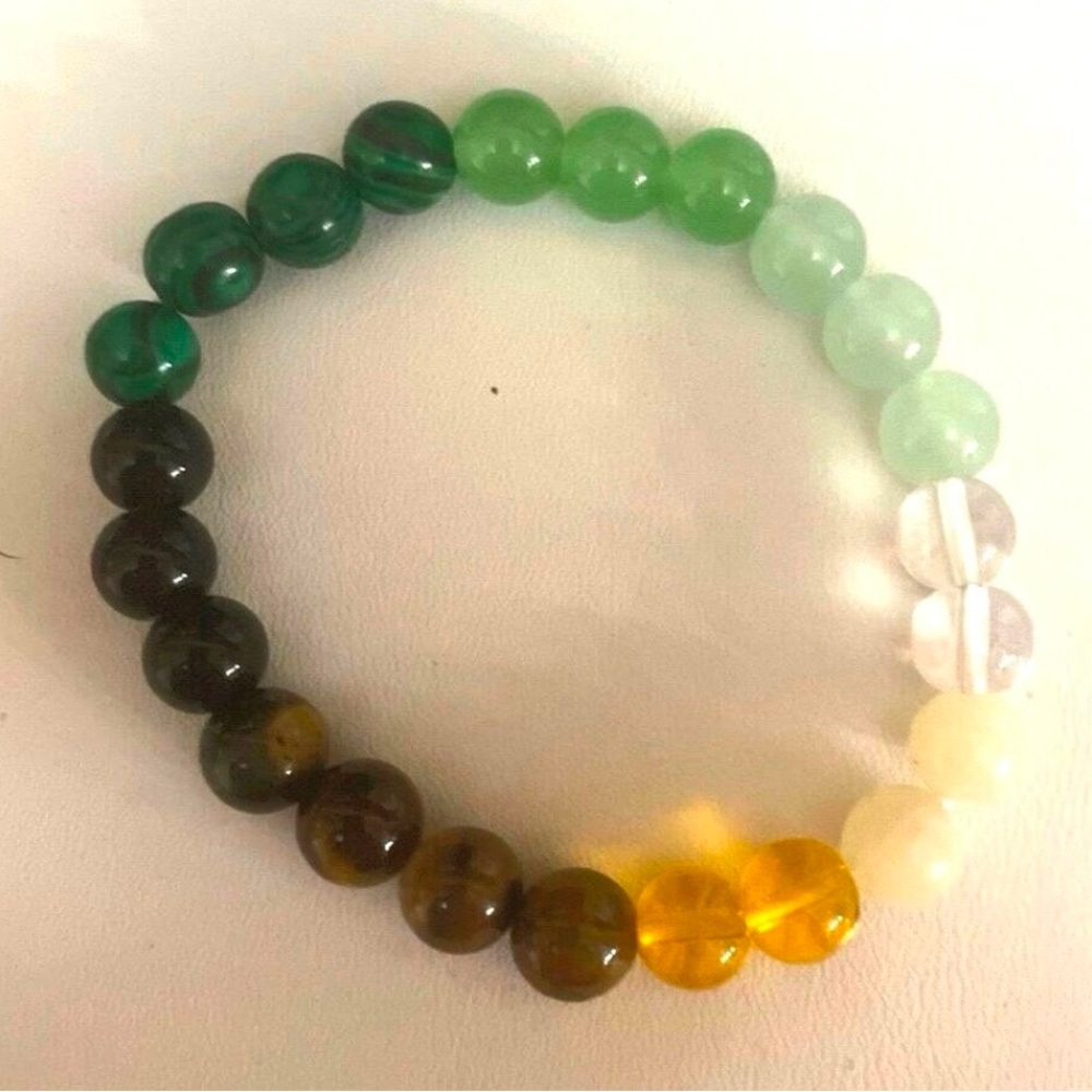 Semi-Precious Beaded Bracelet, Friendship, Mala, Yoga